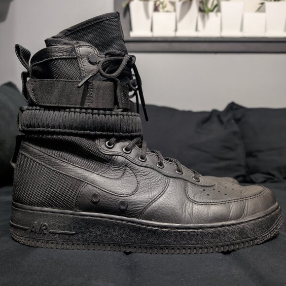 Nike SF Air Force 1 High - Size 11 - Triple Black - Picture 1 of 4